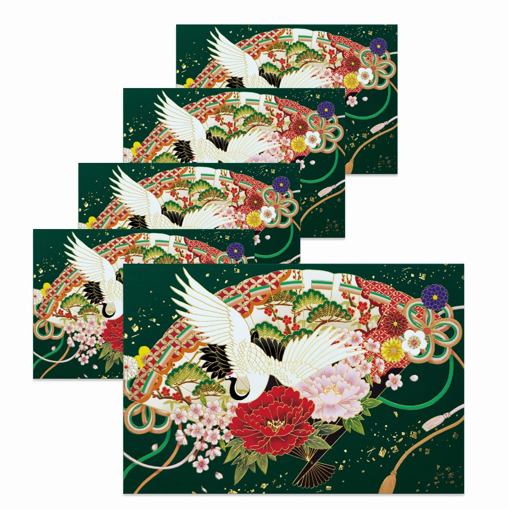 Japanese-style Christmas Greeting card (Crane) | Chikyu Greeting