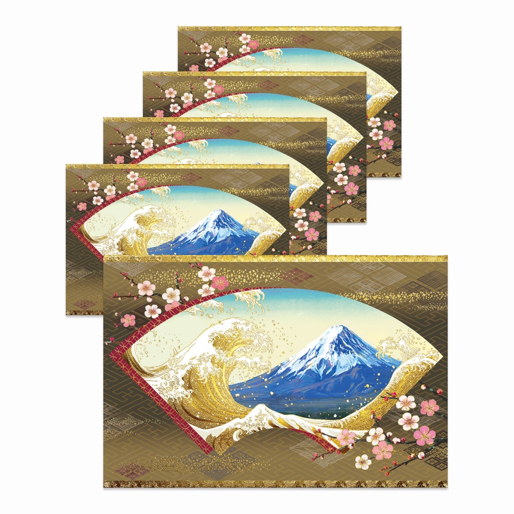 Japanese-style Greeting card (Mt. Fuji and Wave) | Chikyu Greeting