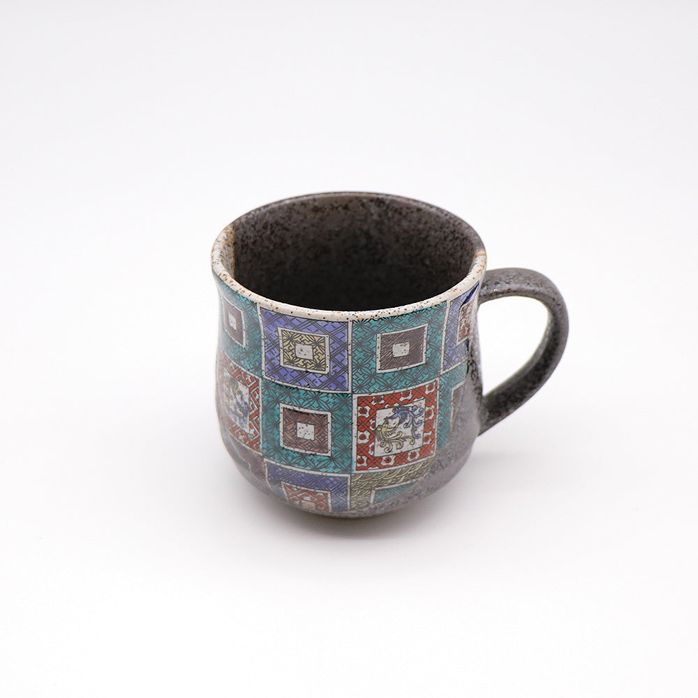 JIN-200006-TL_Kutani Ware Mug Cup (Tile, 2.95 x 3.15)-1