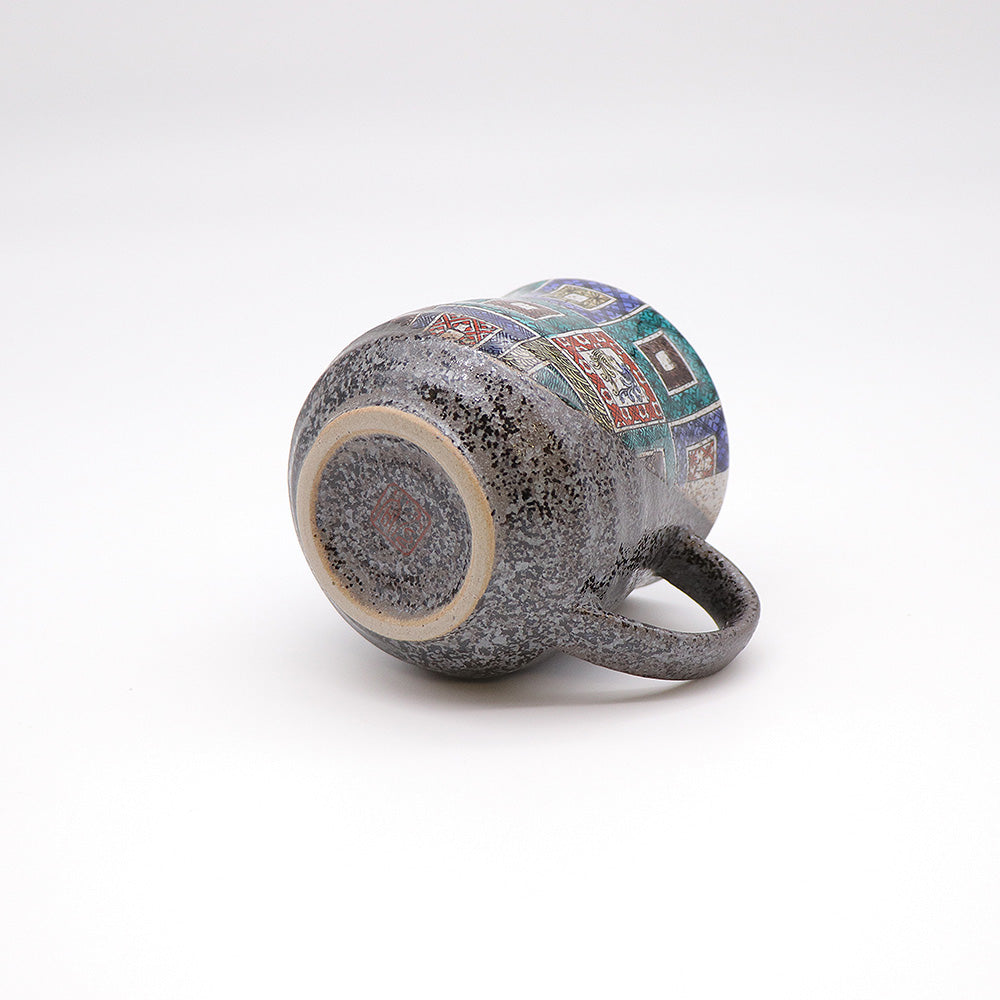 JIN-200006-TL_Kutani Ware Mug Cup (Tile, 2.95 x 3.15)-2