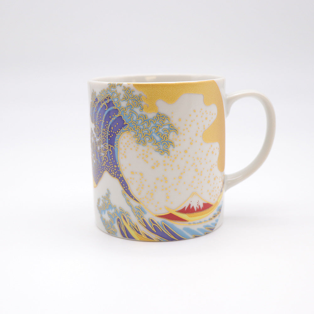JIN-202001_Kutani Ware Mug Cup 2set (Hokusai Wave, 2.95 x 3.15)-3
