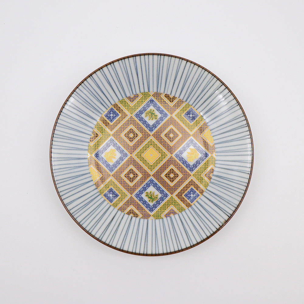 JIN-202006_Kutani Ware Serving Plate 2set (Tile, 6.29 x 6.29)-1