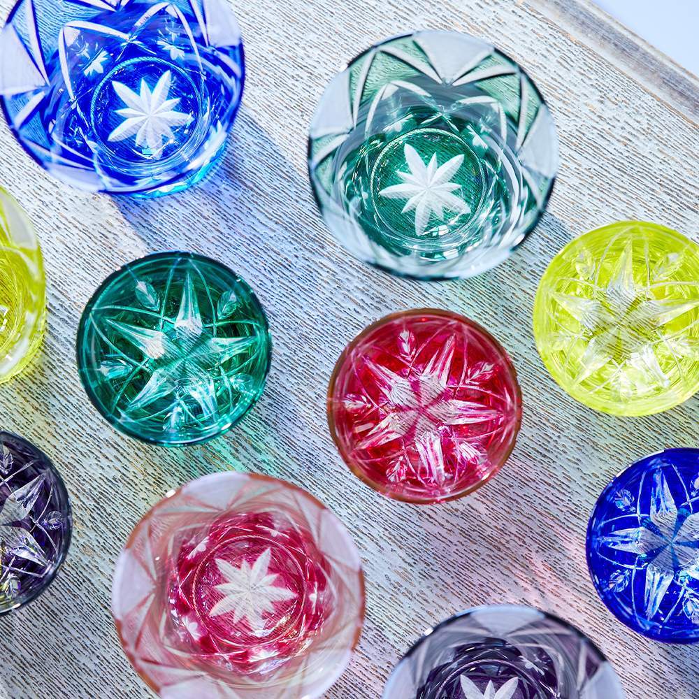 JIN-11143_Tajima Glass Tajima sake glass collection Hoshi-mon Red-4