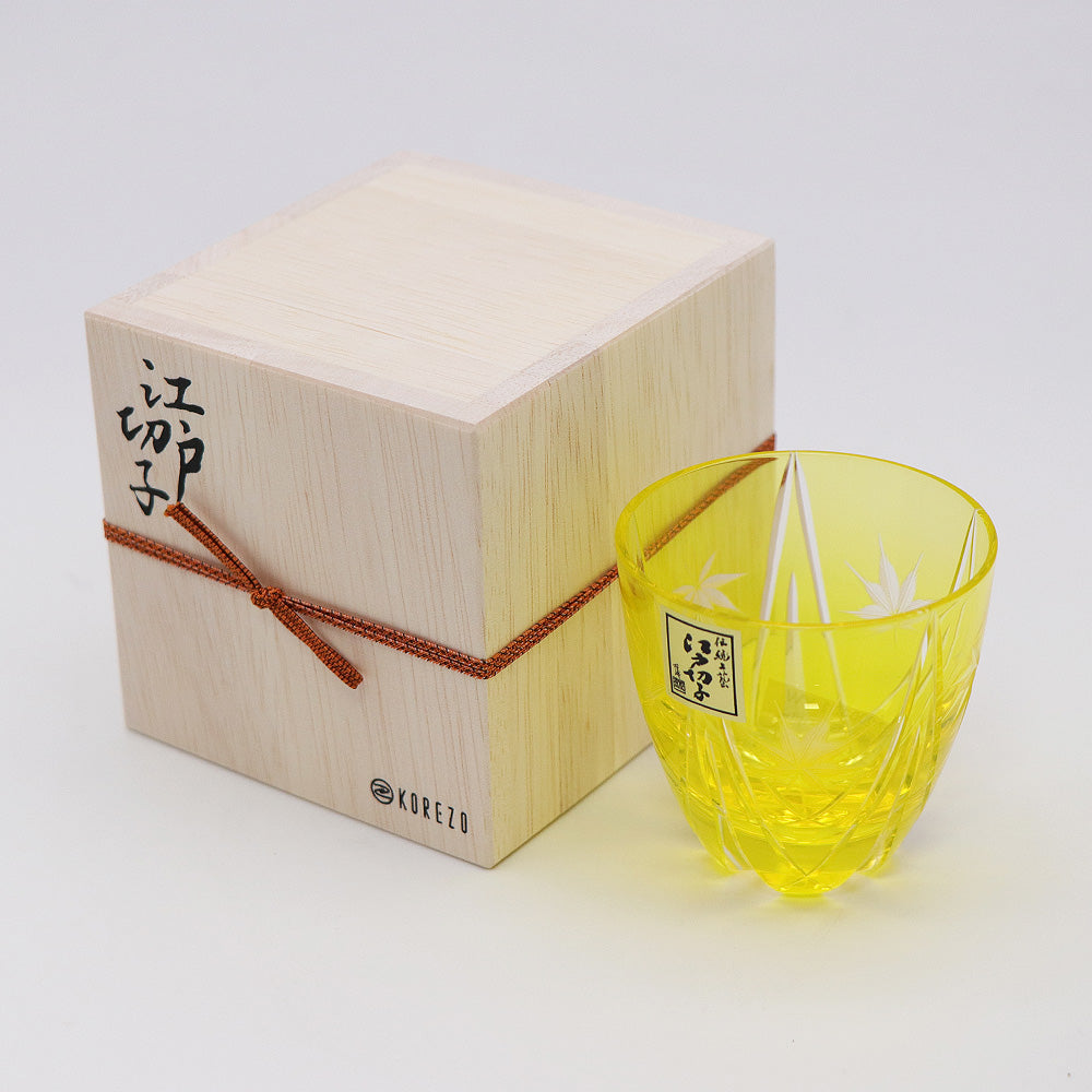 Edo-kiriko" Japanese maple" with box